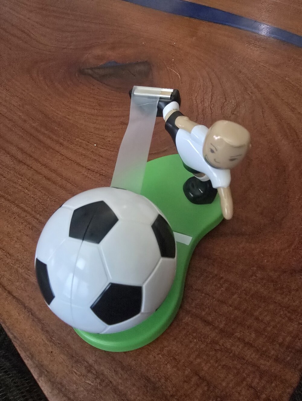 Soccer Tape Dispenser Toy - Green/Black/White